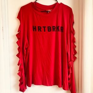 Red Heartbreaker Tee Plus 3X